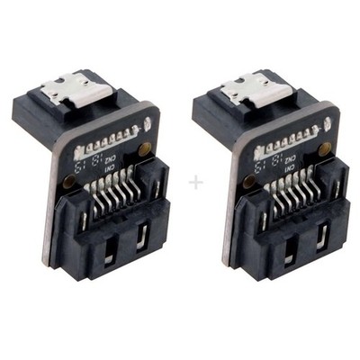 SATA 7Pin Female to 7pin Male 90 Degree Angled Adapter Mainboard Motherboard ...
