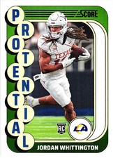 2024 Panini Score Protential JORDAN WHITTINGTON 5 Los Angeles Rams RC Football