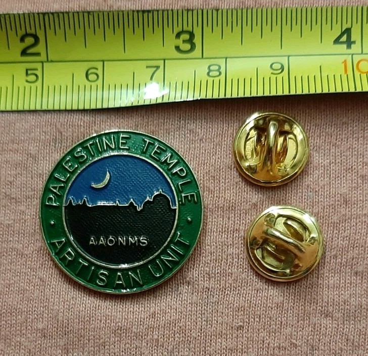 RARE Shriner Palestine Temple Artisan Unit AAONMS Lapel Pin Ancient Arabic Order
