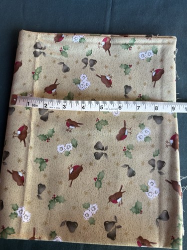Stoff Weihnachten 2 Meter 100% Baumwolle Druck "'Tis the Season" - Bild 2 von 3