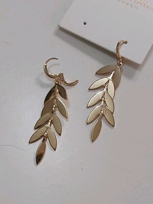 Accessoire Blatt Kette Ohrhänger goldfarben Sommer Party Boho Kostüm UK 