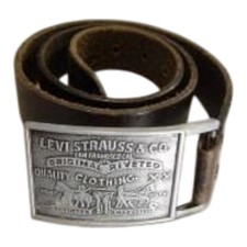 Levi's Vintage Leather Belt 70s Made in USA Black 3cm Leather Used