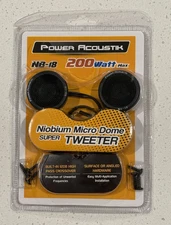 NEW Power Acoustik NB-18 200 Watt Max Niobium Micro Dome Super Tweeter SEALED