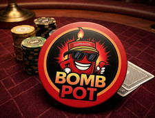 Large 3 Acrylic BOMB POT Poker Button - Texas...