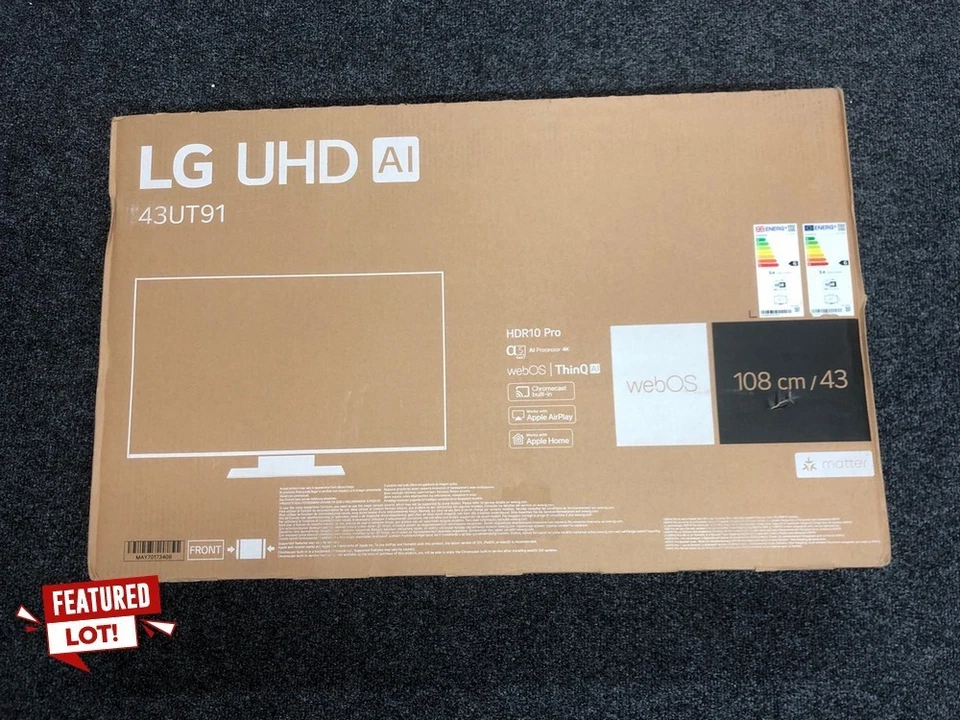LG 43UT91006LA 43″ 4K UHD AI Smart TV 2024 – Game Mode, Magic Remote RRP £329 - Image 2 of 3