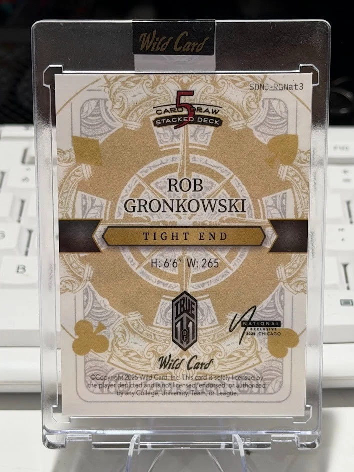 2025 Wild Card - Rob Gronkowski TRUE 1/1 JOKER - Rainbow Foil ☄️💫🌟 - Image 2 of 2