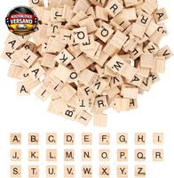 Scrabble Holzbuchstaben - 1000 StüCk Holzbuchstaben A-Z Mit Zahlen FüR Brettspie