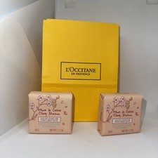 2 X L'OCCITANE EN PROVENCE CHERRY BLOSSOM SOAPS 1.7 OZ/50G EACH NEW