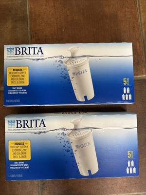 Brita Standard Replacement 5 Pack Water Filters LOT of 2 (BRAND NEW SEALED BOX)