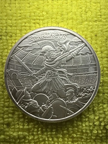 1 oz Legendary Warriors: Spartacus Silver Round (BU)