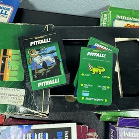 Vintage Video Game Intellivision Games (15)baseball Pitfall Burger Time Utopia