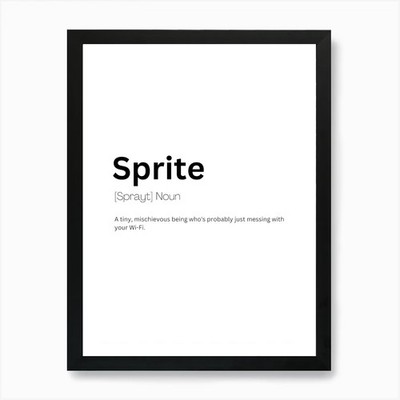 Sprite Definition Bedeutung Kunstdruck gerahmt Wandbild Poster Leinwanddruck Bild