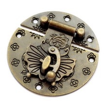 2 Pcs Decorative Antique Hasp Latches Bronze Vintage Hook Lock Right Latch To...