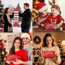 Christmas Money Pouches 6 Card Slots Golden Decorations Gift Givings Essential