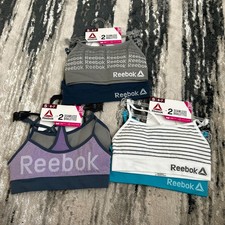Brand New Girls Reebok Lot of 6 Seamless Bralettes/Sports Bras S 6-7