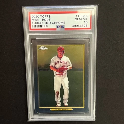 2020 Topps Turkey Red Chrome Mike Trout #TRC-46 PSA 10 GEM MT Angels MVP