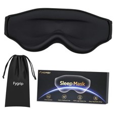 3D Cooling Eye Mask Sleep Mask for Men  Women, 100 Pressure-Free  Black