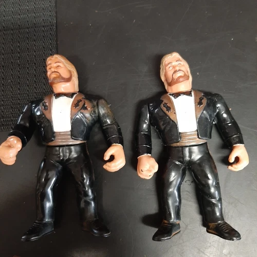 2- 1990 Hasbro WWF Ted DiBiase Million Dollar Man Series Action Figure Read Desc