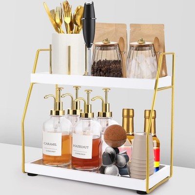 Coffee Bar Accessories,Coffee Station Organizer with Multi-Functional,CoffeeB...