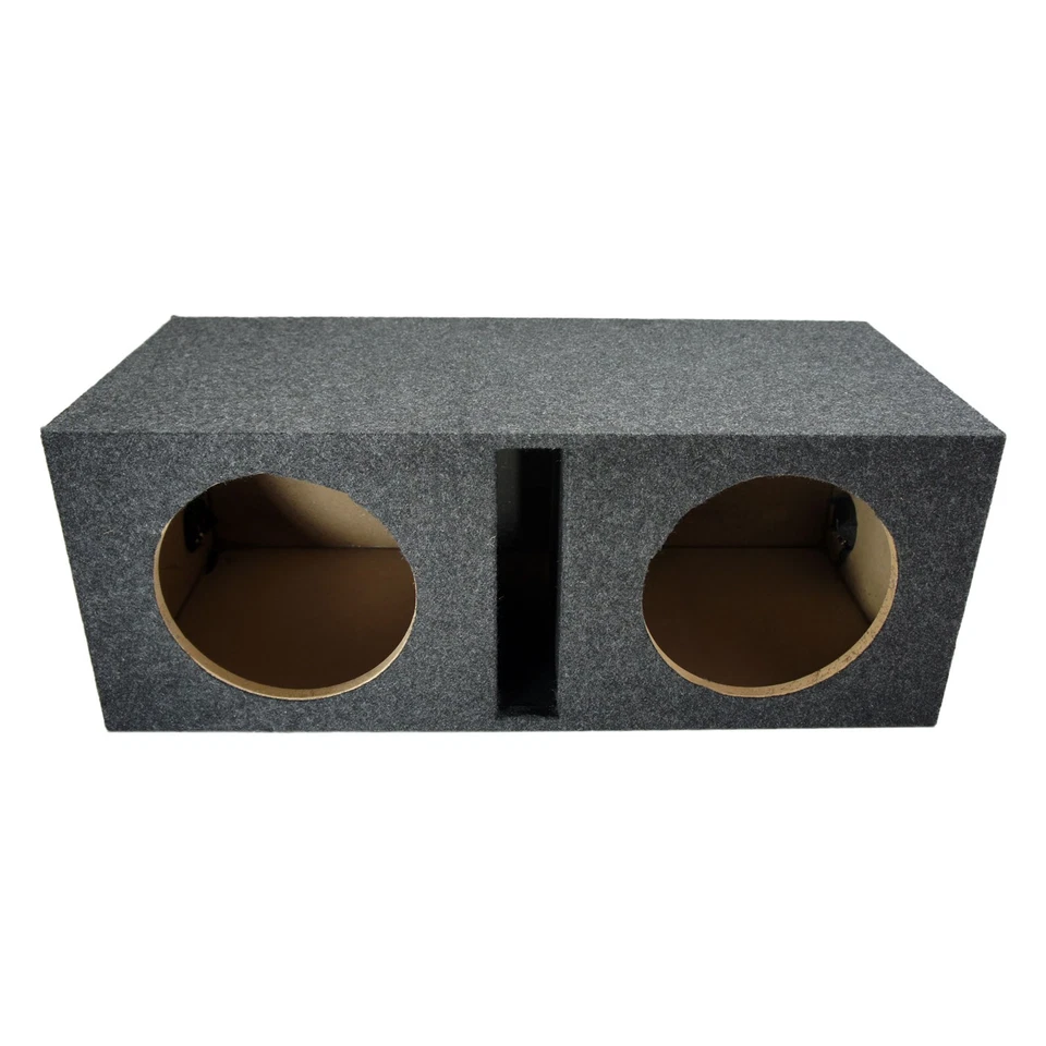 Subwoofer estéreo doble ventilado de 10" para audio para automóvil subcaja altavoz de gabinete con puerto Foto 2 de 4