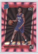 2021-22 Panini Donruss Rated Rookie Holo Pink Laser Keon Johnson #242 0fp5