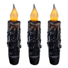 CVHOMEDECO. Real Wax Hand Dipped Battery Operated LED Timer Taper Candles Cou...