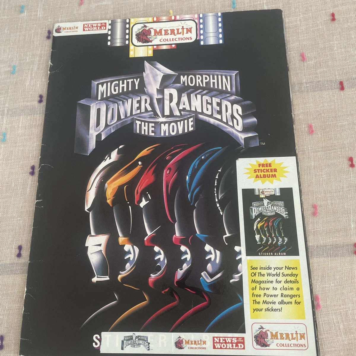 45 Pochettes POWERS RANGERS (270 stickers) The Movie 1995 MERLIN No Panini Rare