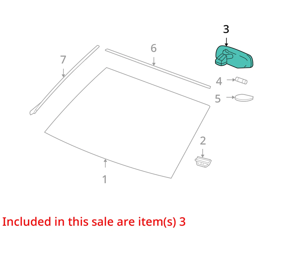 Espejo retrovisor con telemática Onstar UE1 Opt DF5 compatible con 03-07 ION 11361830 Foto 3 de 4