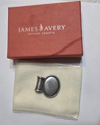 Vintage JAMES AVERY Retired 925 STERLING SILVER Engravable Oval Pendant 