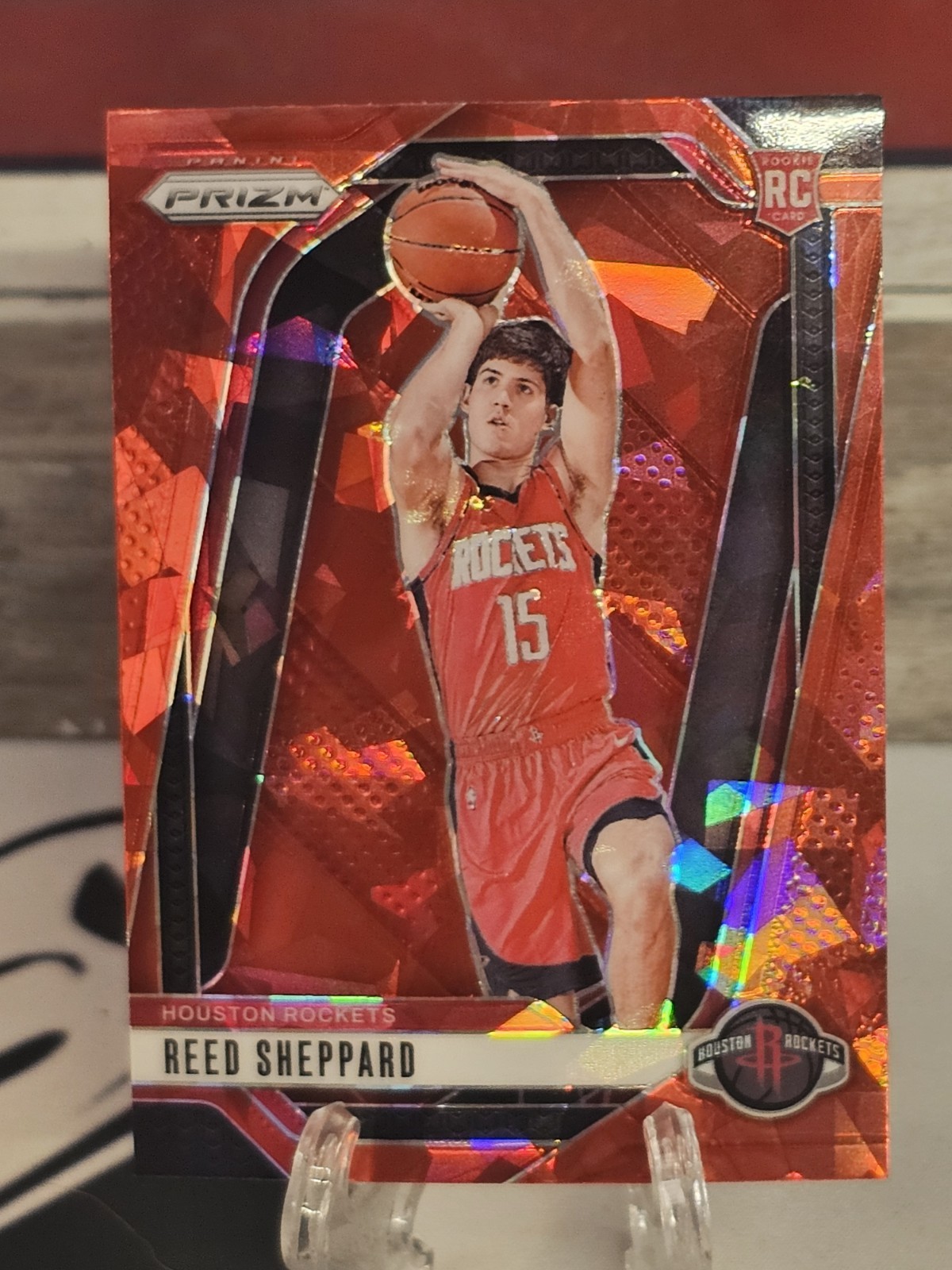 2024-25 Panini Prizm 268 Reed Sheppard Red Ice Prizm RC