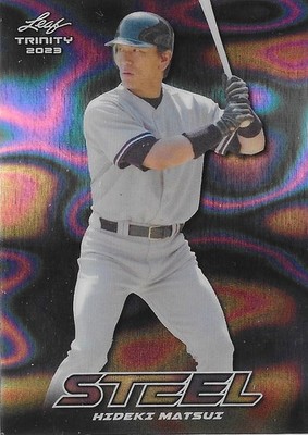 2023 Leaf Trinity #S-32 Hideki Matsui Steel Lava Silver
