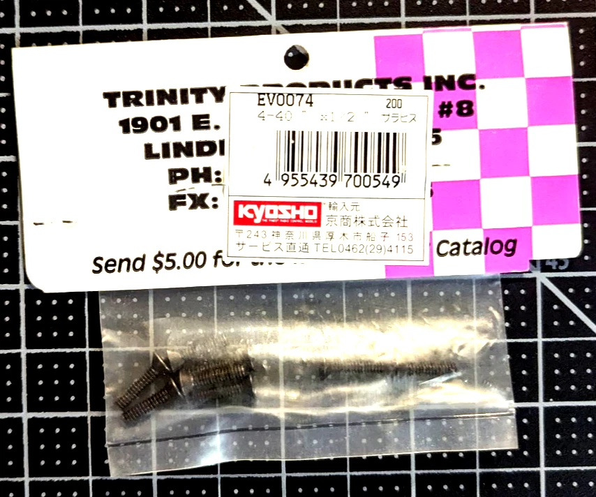 EV0074	Trinity 4-40 x 1/2 FlatHead Screws (8) - Image 2 of 2