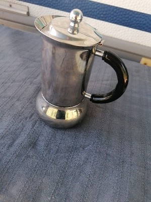 Camping Espressokocher Edelstahl Via Bialetti Kitty 4 Tassen Induction Gas 
