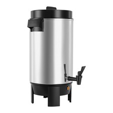 Commercial Coffee Urn, 40 Cup 203oz Hot Beverage Dispenser with Dripless Faucet