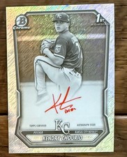 2026 Bowman KENDRY CHOURIO 1st Bowman Auto Black And White Shimmer Red Ink SSP