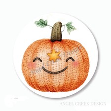 CUTE HALLOWEEN PUMPKIN AUTUMN FAVORS ENVELOPE SEALS SCRAPBOOK STICKERS LABELS