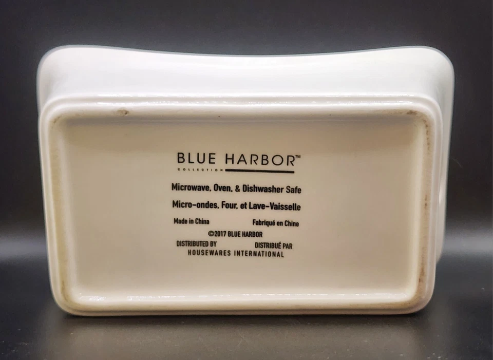 Blue Harbor Porcelain White Butter Dish With Lid, Modern 4.75x2.75x2.5 inches - Image 3 of 4