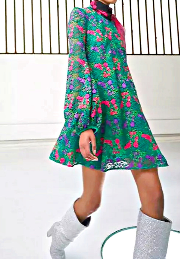 GIAMBA Collection Giambattista Valli MACRAMÉ EMBROIDERED DRESS US M/IT 44  $1380 image 2