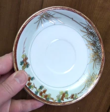 4 Set Cups & Saucers RC Royal Crockery Noritake Porcelain China Bamboo Gold Leaf