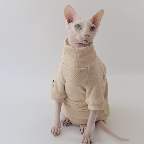 Cómoda Camiseta Esfinge Gato Sin Pelo Alemán Alta Elasticidad Tela Cachemira - Imagen 5 de 30