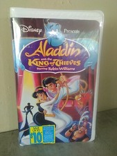 New Vintage Aladdin and the King of Thieves VHS 1996 Robin Williams RARE Disney