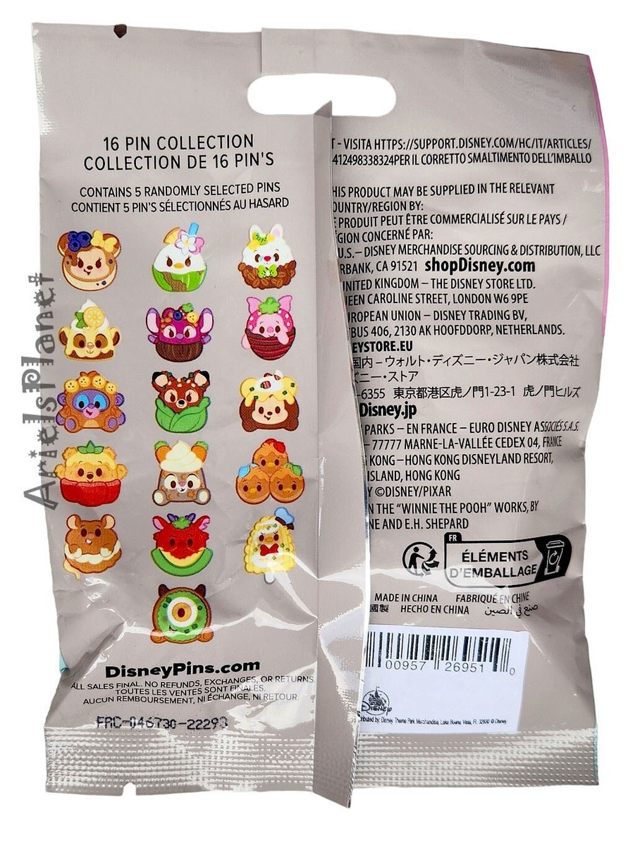 Disney Parks Munchlings Series 2 Mystery Bag Set of 5 Random Pins