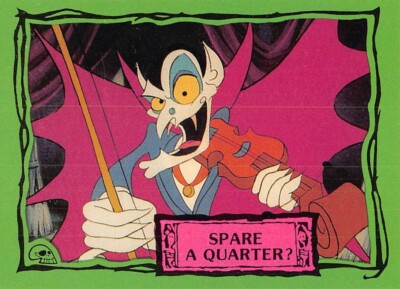 Beetlejuice 1990 Trading Card #71 Spare a Quater?