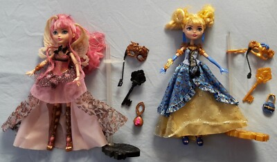 2 Set Ever After High Puppen Thronecoming C.A. Cupid BJH52 Blondie Lockes BJH54