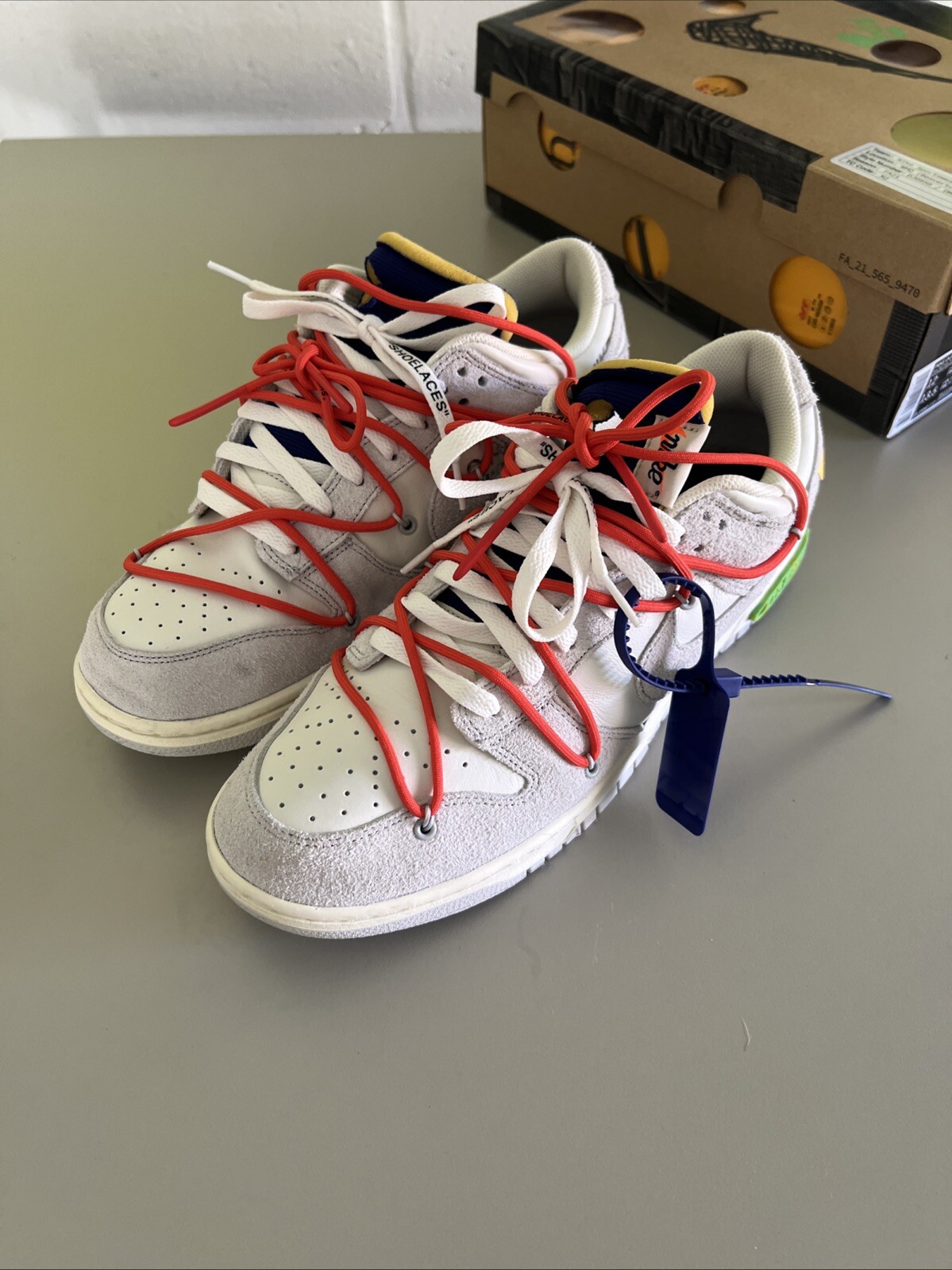 OFF WHITE X NIKE Taglia 12 Nike Off White x Dunk Low Lotto 13 di 50