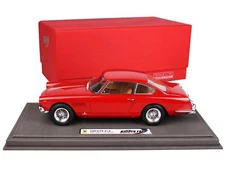 1960 FERRARI GTE 2+2 SERIE I RED & DISPLAY CASE 1/18 MODEL CAR BY BBR BBR1850 C