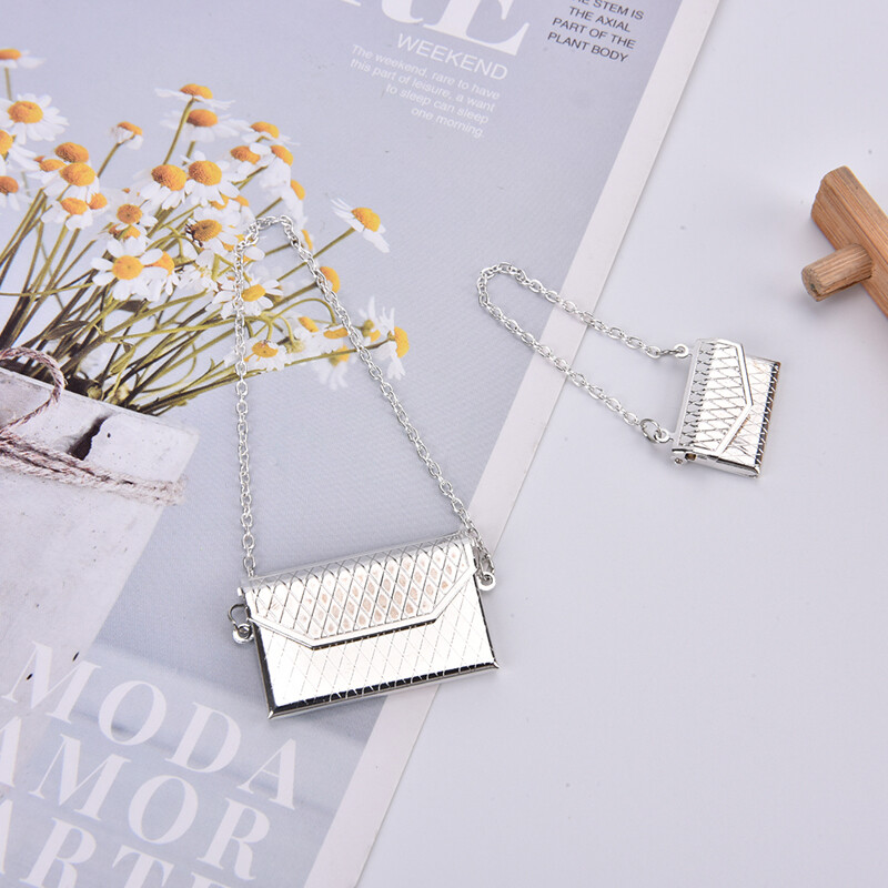 1Pc Metal Chain Pack Doll Bag Miniature Shopping Handbag Clothes AccesY