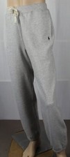 Polo Ralph Lauren Kids Youth Grey Fleece Sweatpants Navy Blue Pony NWT