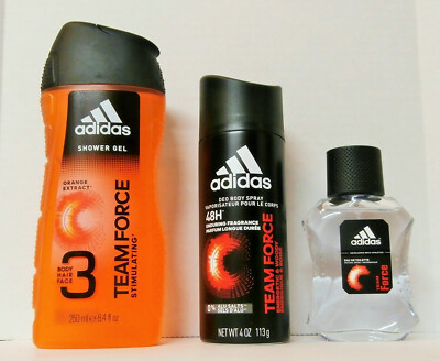 Adidas TEAM FORCE Set EDT Spray BODY WASH DEO
