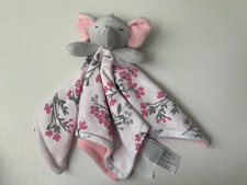 Koala Baby Gray Elephant Pink Flowers Floral Baby Lovey Security Blanket